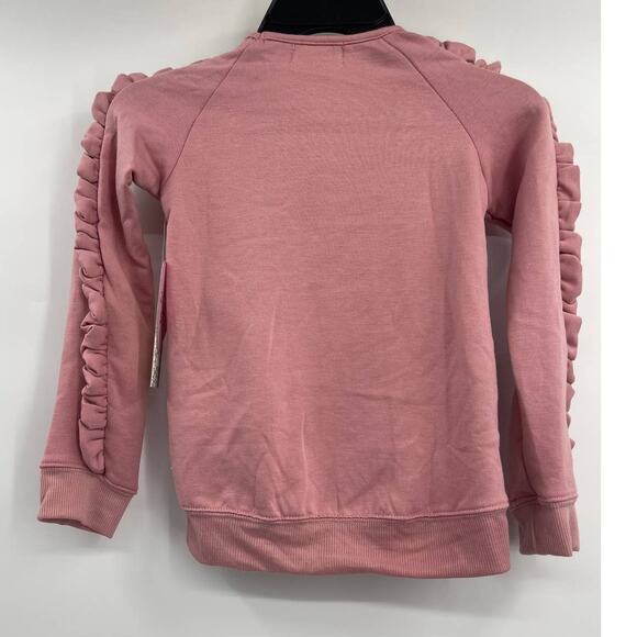 btween Girls Pink Butterfly Sweater Tie Dye Leggings Scrunchie 3 piece Sz 5 NEW - Picture 9 of 13